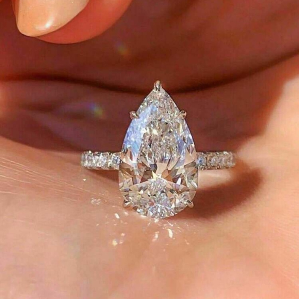 - SAPPHIRE BRIDAL WEDDING RING - Picture 3 of 15